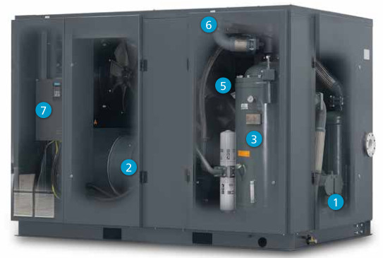 90 kW Επιστροφικός κομπρεσέρ αέρα GL90VSD
