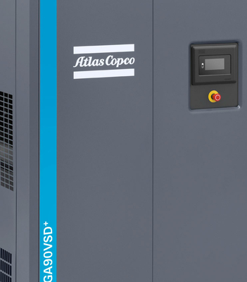 110 kW Atlas Screw Air Compressor VSD Plus GA110VSD+ Υλικό από κράμα αλουμινίου