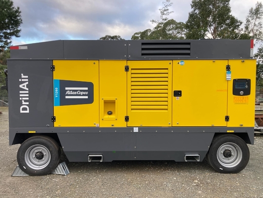 Κίτρινος φορητός συμπιεστής Y1260 429 kW ισχύος και 1 x 2 " βαλβίδα μπάλας για ευέλικτες εφαρμογές