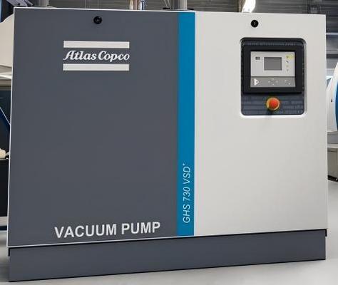 11 KW Δύναμη άξονα AC αντλία κενού GHS 730 VSD + με χαμηλό επίπεδο θορύβου 51-73 DB A και μικρό αποτύπωμα 900 * 1300 * 1100 mm