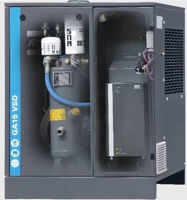 50 Hz συχνότητα GA σειράς GA15VSD της Atlas Ενσωματωμένη ξηρή τεχνολογία προσφέροντας σταθερή βιομηχανική λειτουργία και βελτιωμένη αξιοπιστία