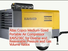 Μεσαίου μεγέθους φορητό συμπιεστή αέρα Atlas Copco XAVS236C για διαφορετικές και εύλογες αναλογίες πίεσης και όγκου αερίου